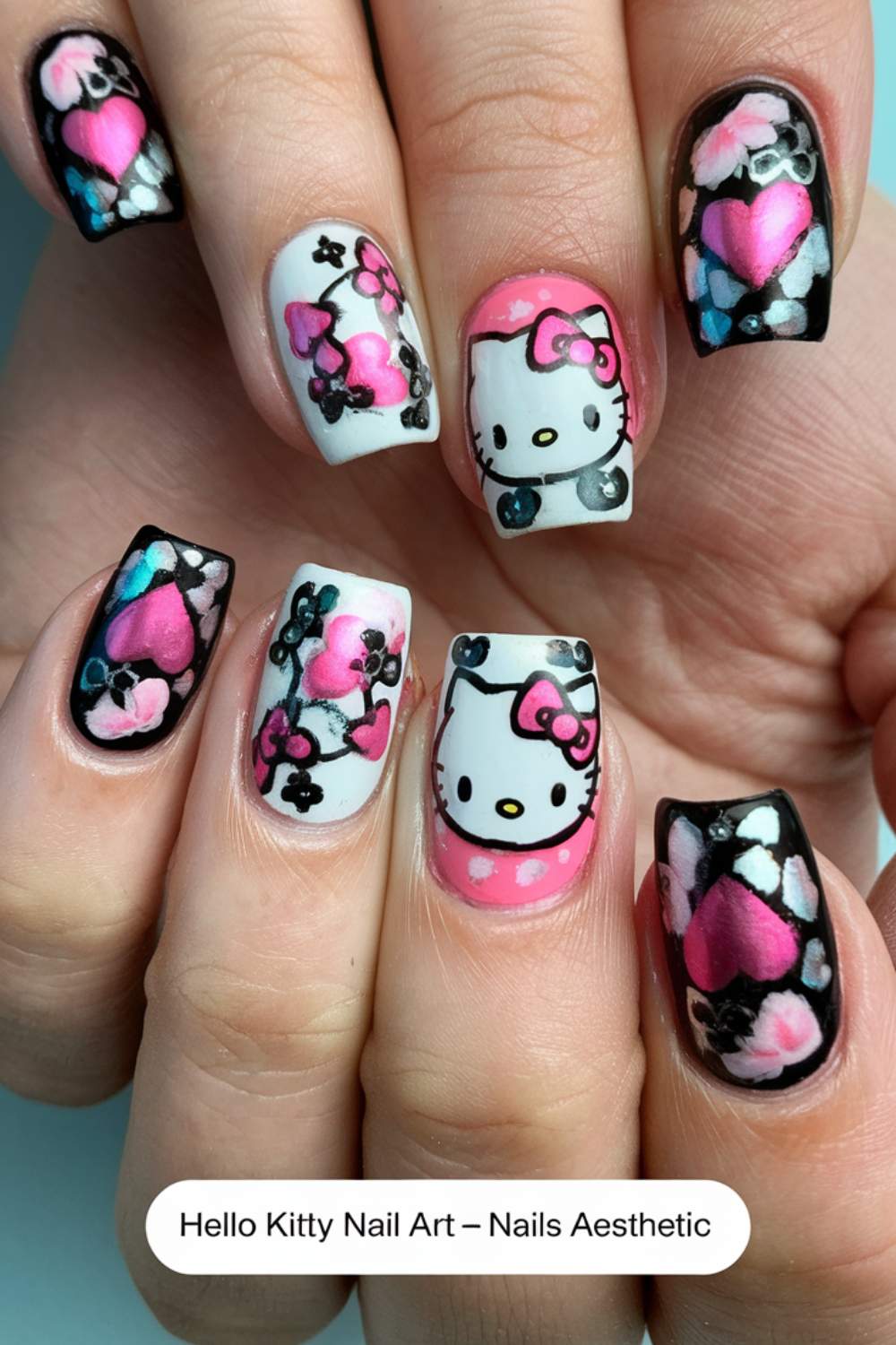 Hello Kitty Nails Aesthetic
