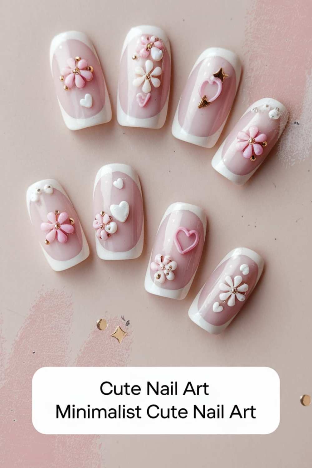 Minimalist Cute Nail Art design