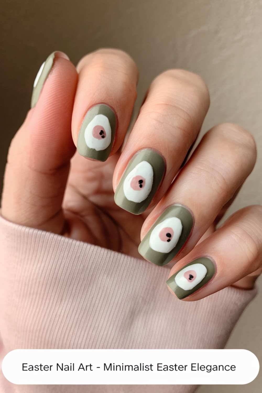 Minimalist Easter Elegance Nail Art