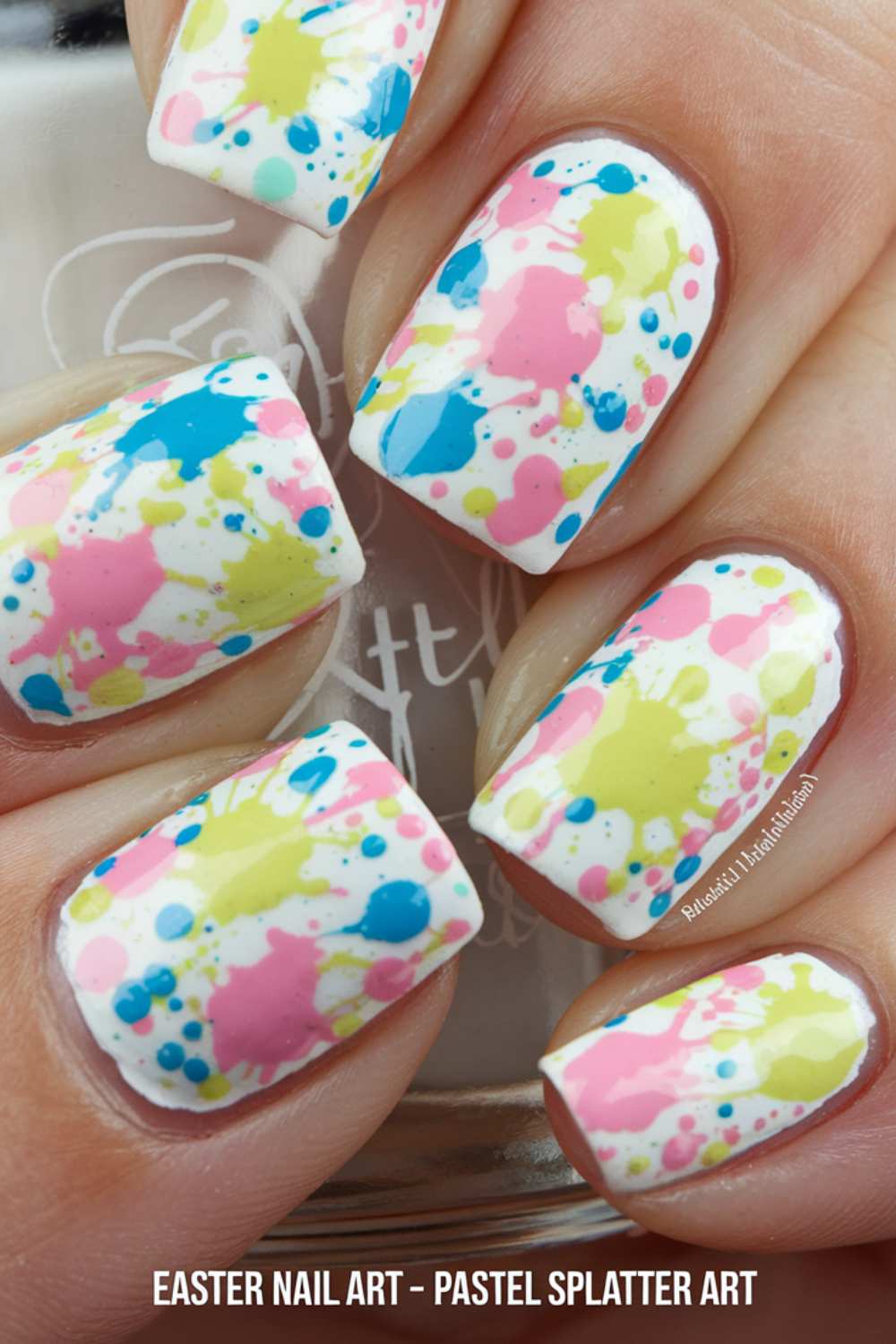 Pastel Splatter nail Art ideas