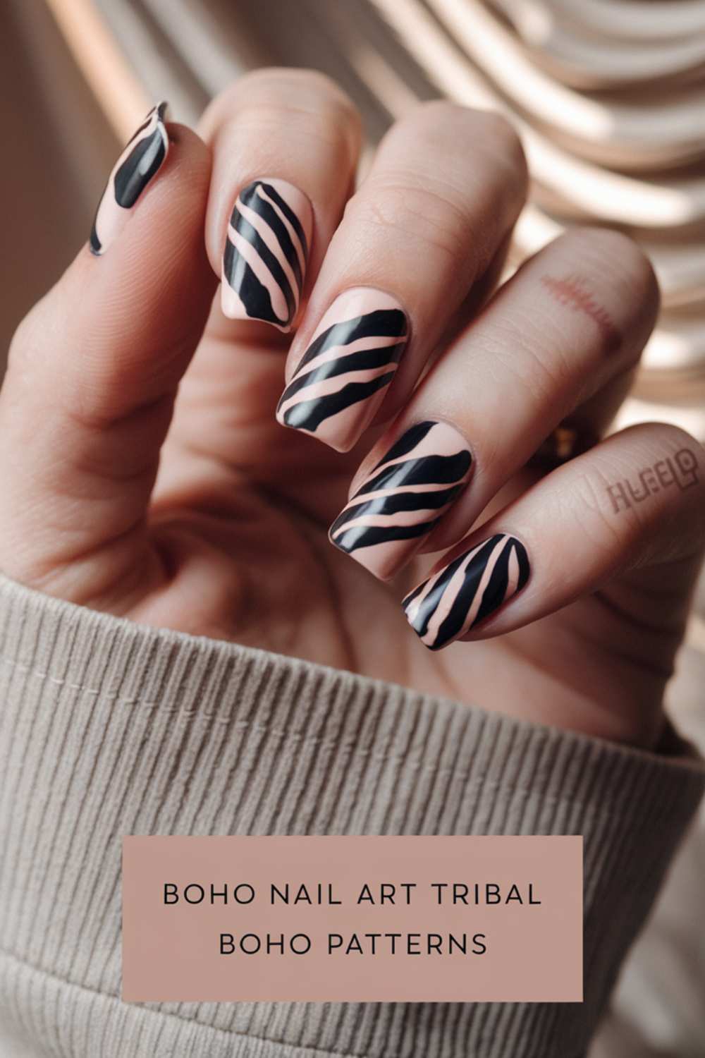 Tribal Boho Patterns Nail Art